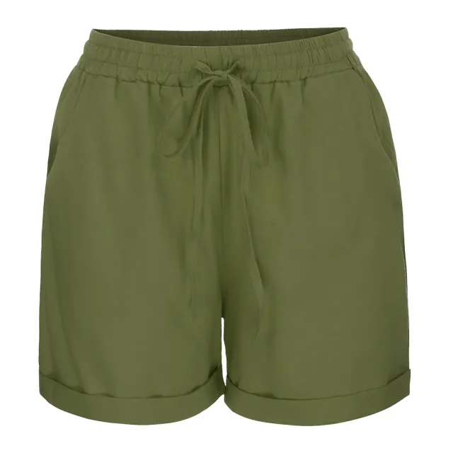 Loose Fitting Cotton Casual Pants For Women Army Green - Shop at LoveMi