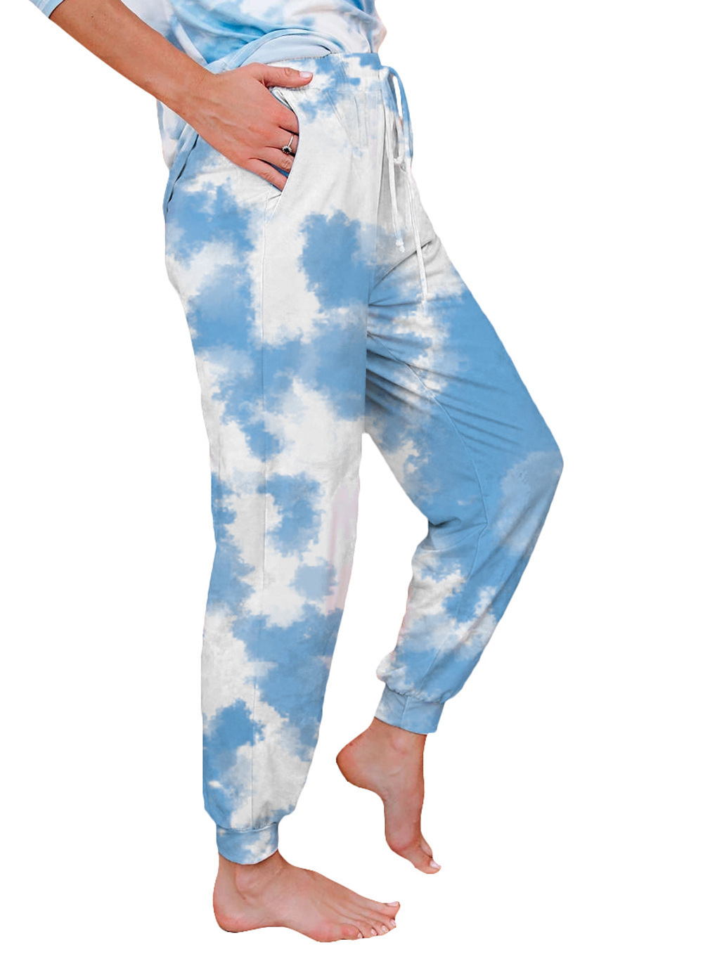 Title 5, Tie-dye Trousers European And American Home Cas...