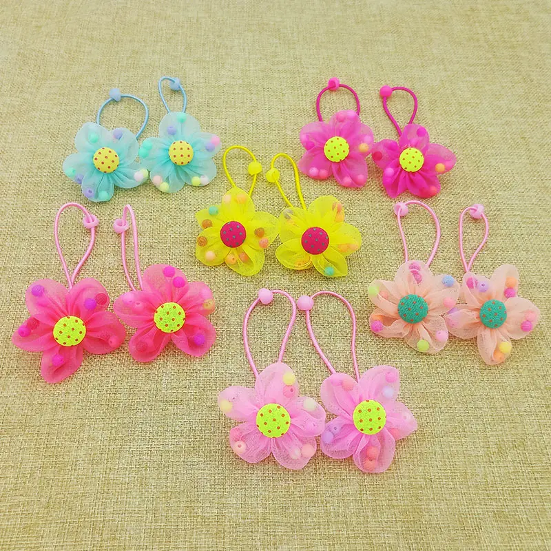 Chiffon Flower Beads Buckle Children's Head Ornaments