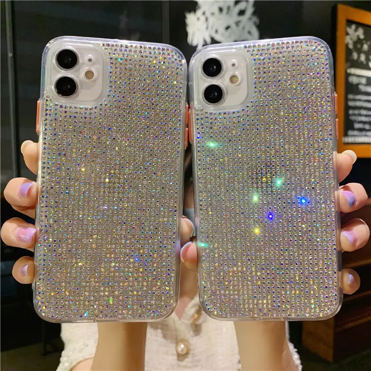 Transparent Diamond Mobile Phone Protective Case