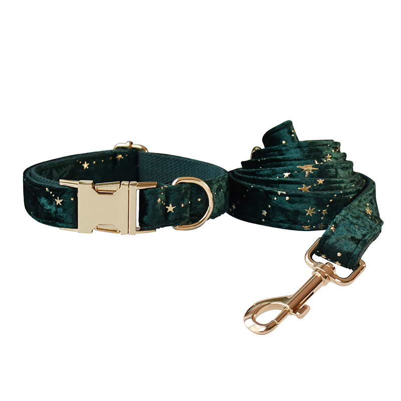 Dog collar dog leash set