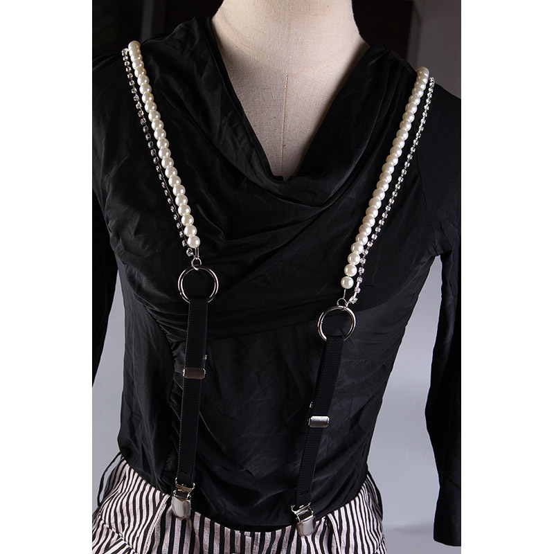 INS Trend Elastic Elastic Suspender Belt Rhinestone Chain Sling Belt