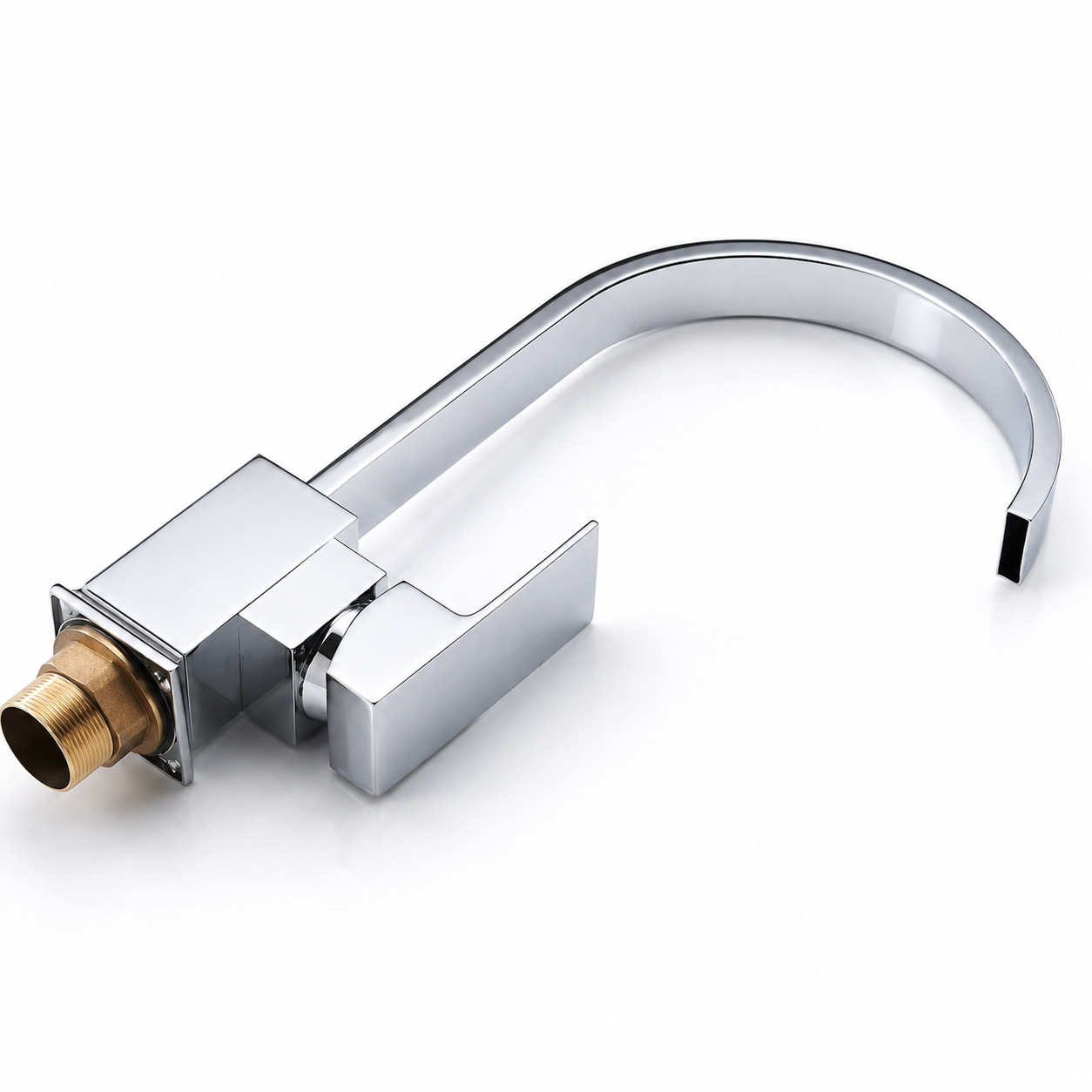 Kitchen Sink Mixer Tap Chrome Waterfall Monobloc Swivel Single Lever — image 9