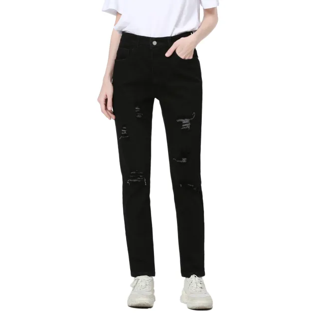 European And American Cross border Jeans Autumn And Winter New Spot Black - Shop at LoveMi
