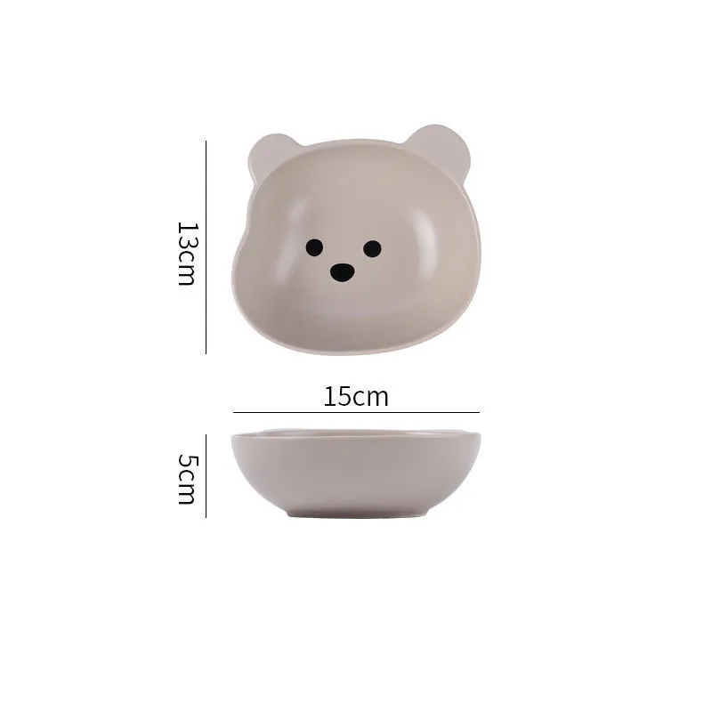 Home Cartoon Cute Bear-shaped Dinner Plate – image 9
