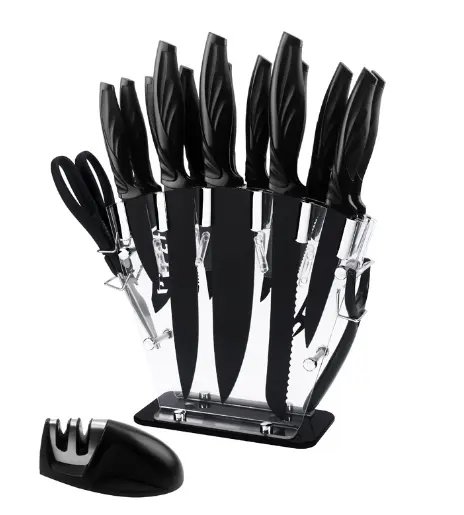 A Full Set Of Kitchen Knives 17