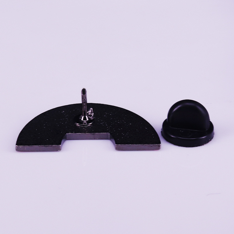 Fashionable Simple Metal Copper Rainbow Brooch — view 4