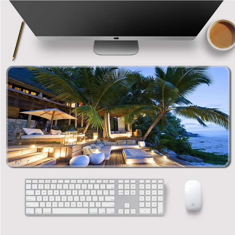 Title 5, Landscape Mouse Mat Home Large Lock Thicken Tab...