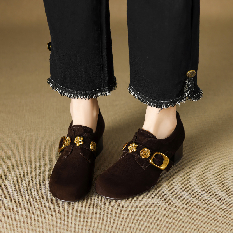 Faux Suede Round Toe Loafers, picture 4 of 4