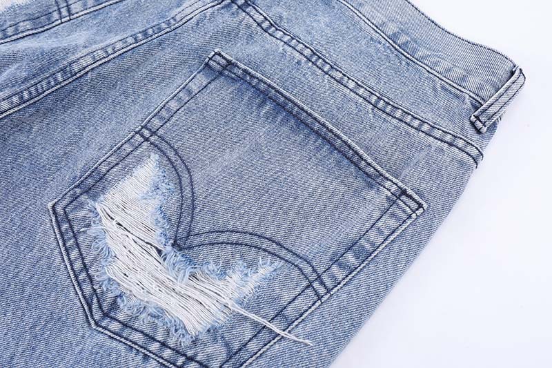 Title 13, Heren casual jeans met losse pasvorm en decorat...