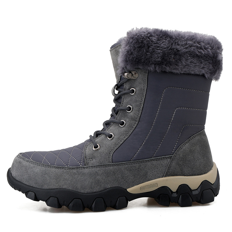 Title 6, Snow Boots British Style Trendy Thick-soled Men...