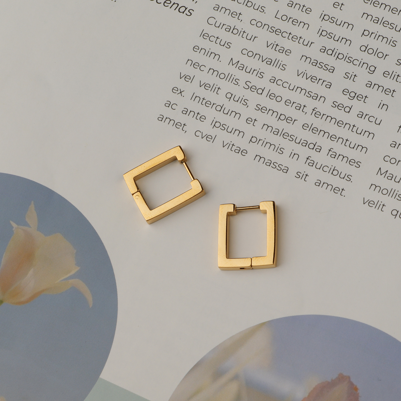 Retro Simple No Color Fading Stud Earrings - Image 5