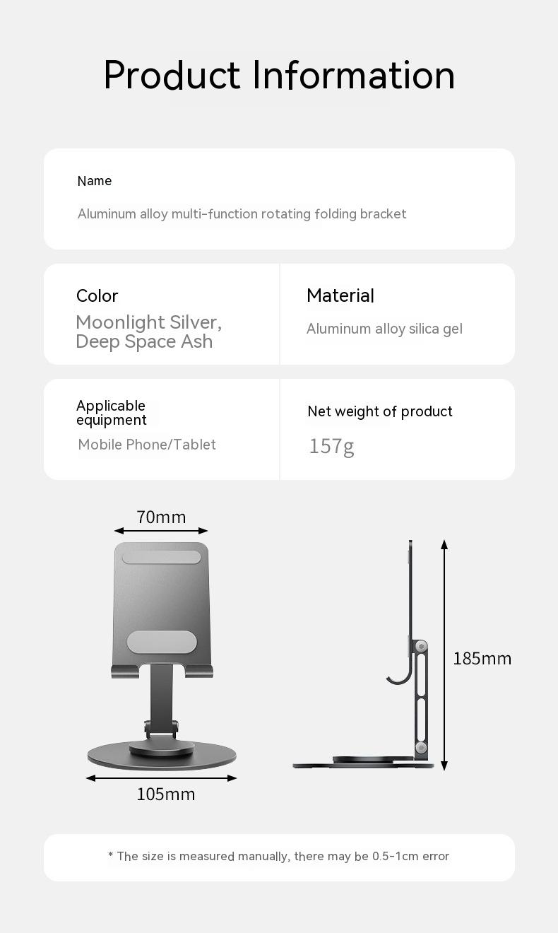 Mobile Phone Tablet Aluminum Alloy Rotating Adjustable Multifunction Bracket - Image 4