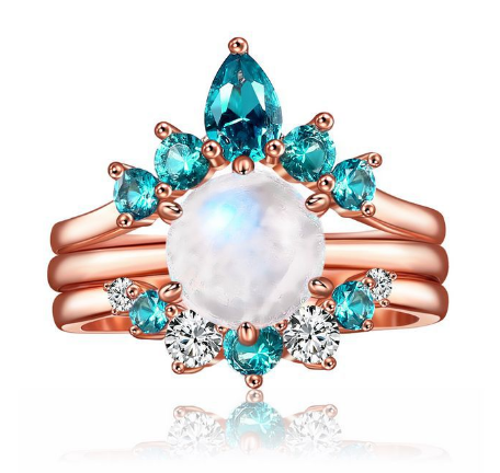 Crown Queen Temperament Three Snares Ring
