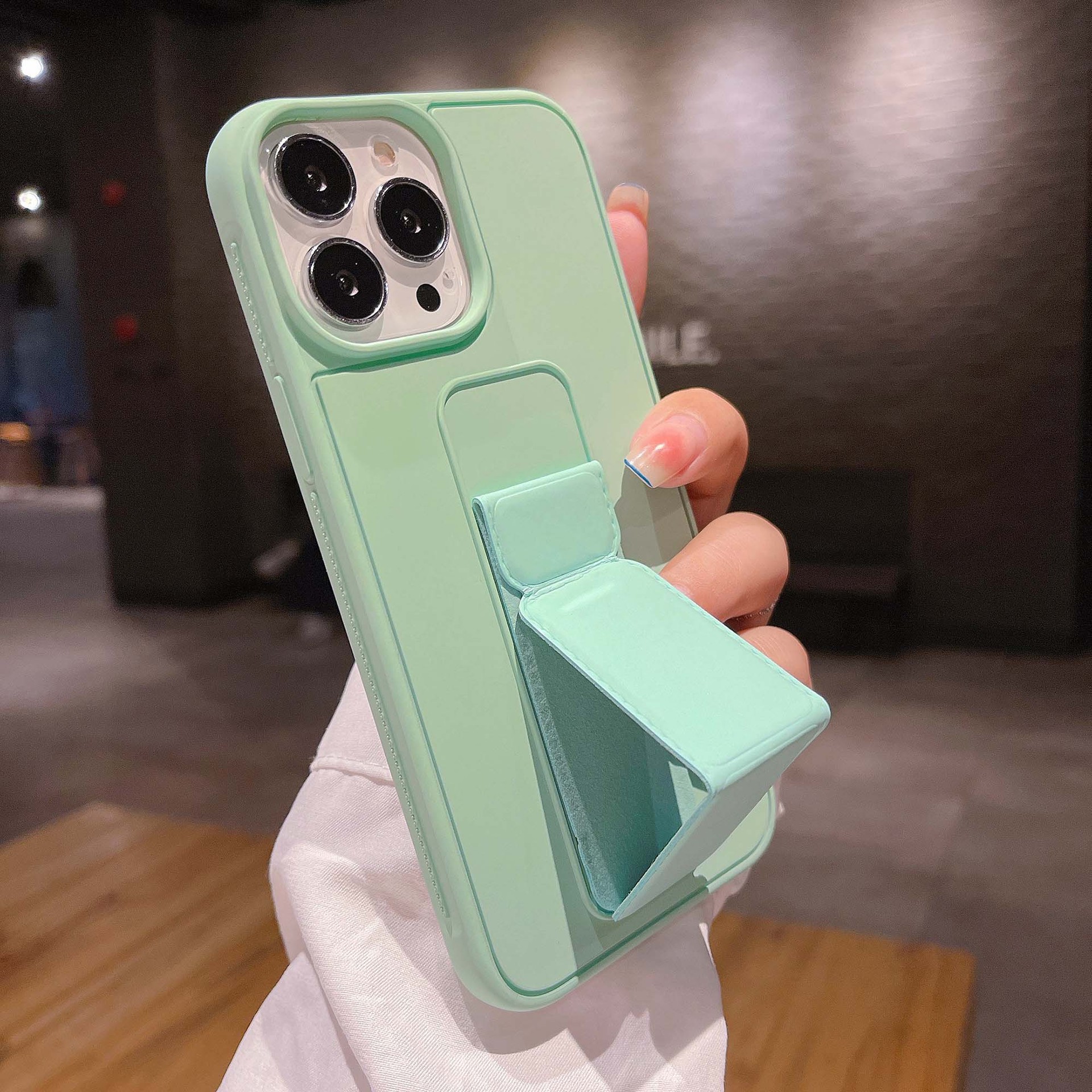 Candy Color Bracket Silicone Phone Case - Image 4