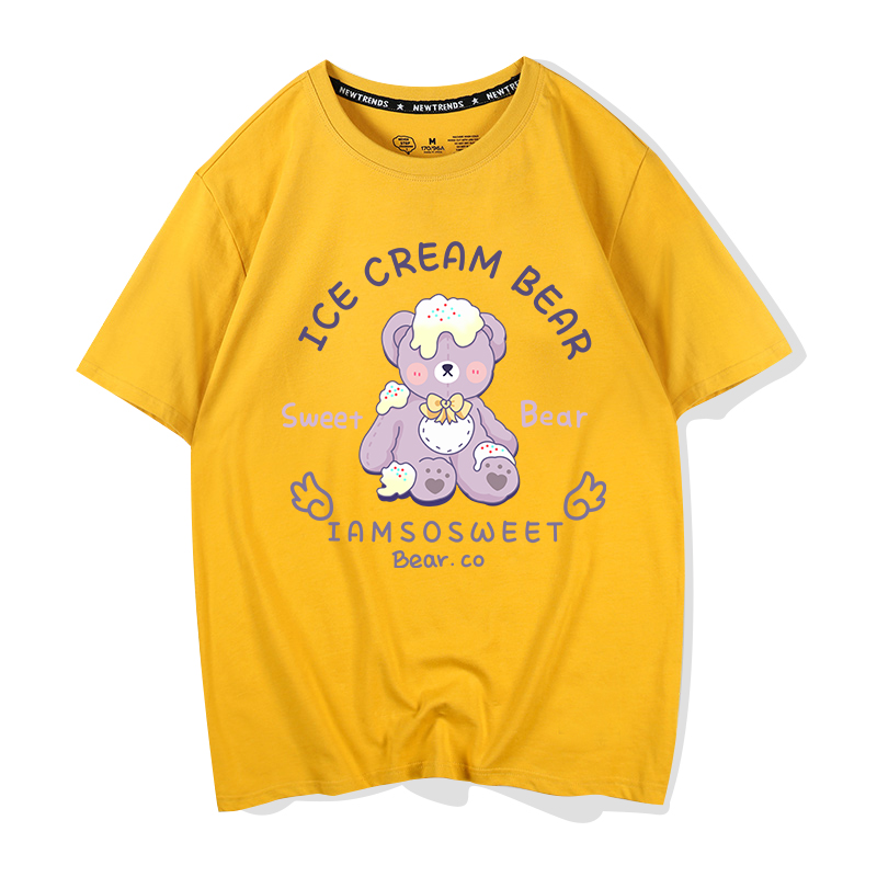 Title 3, Orso T-shirt A Maniche Corte Donna Allentata E ...