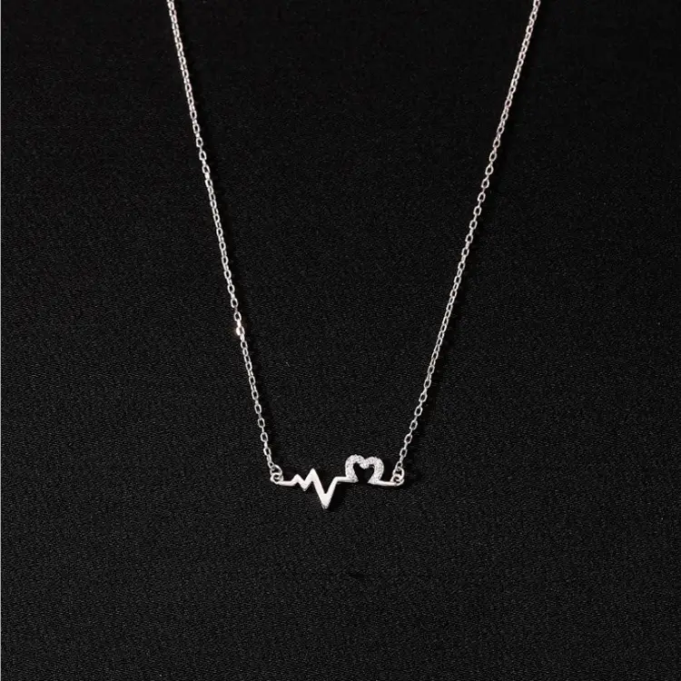 Sterling Silver Hollow Love Heart Beating