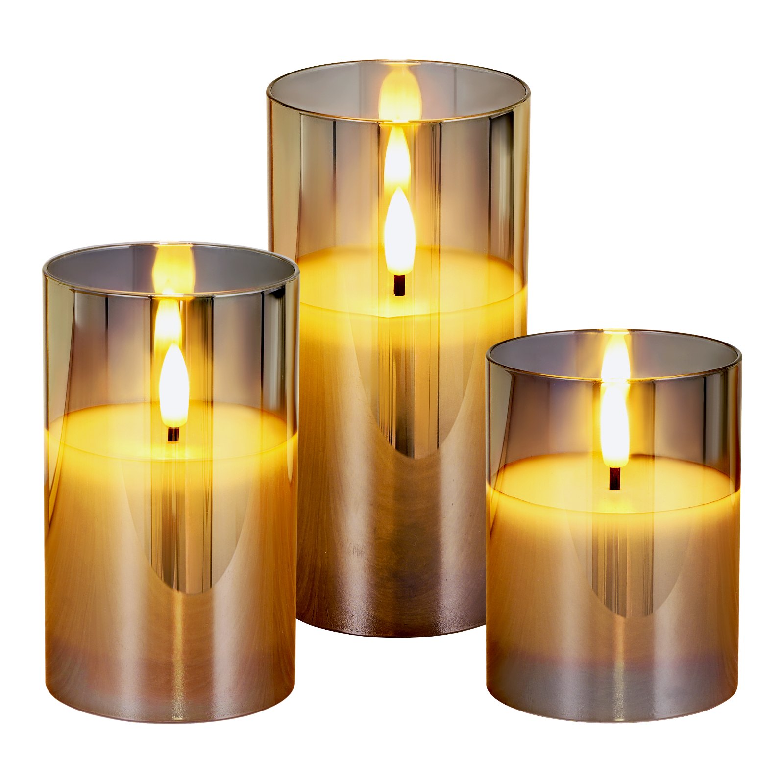 Flameless LED Candles 3 Pack Battery Operated Candles With Remote Control, Realistic Flickering Candles For Safe Ambiance — foto 4