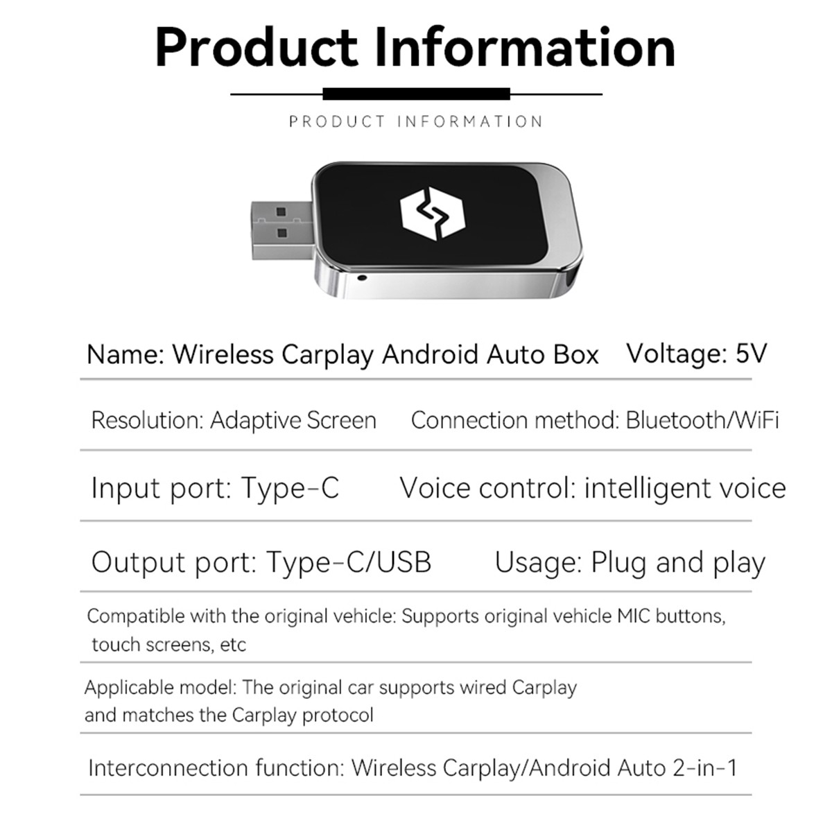 NEW USB Wireless CarPlay Adapter For Dongle Plug Play — image 9
