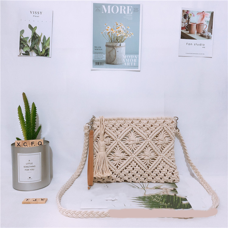 Cross-body Single-shoulder Hand Woven Handbag