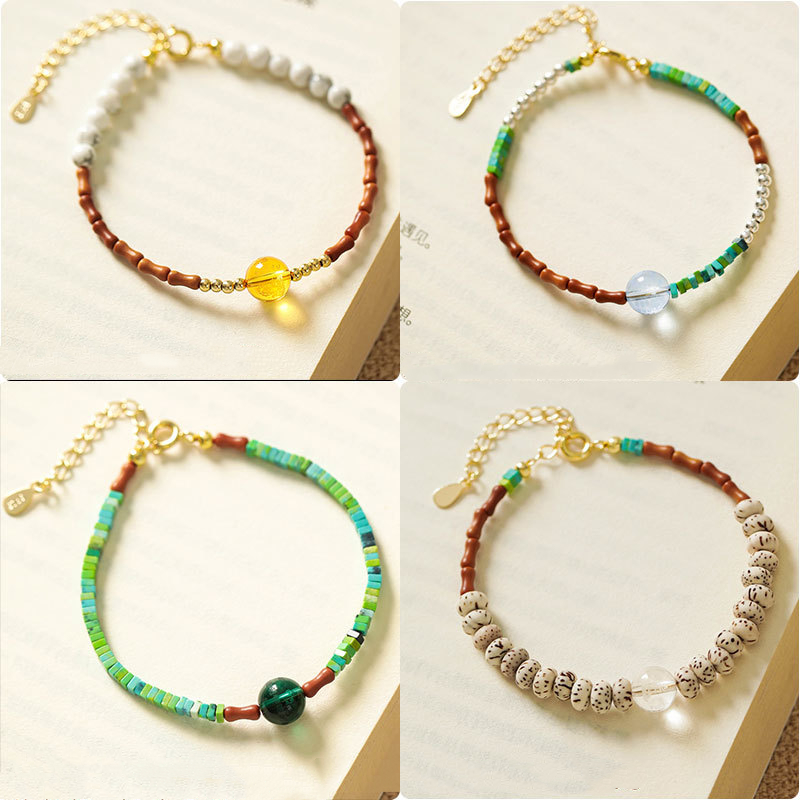 Green Tara Heart Sutra Crystal Bracelet For Men And Women