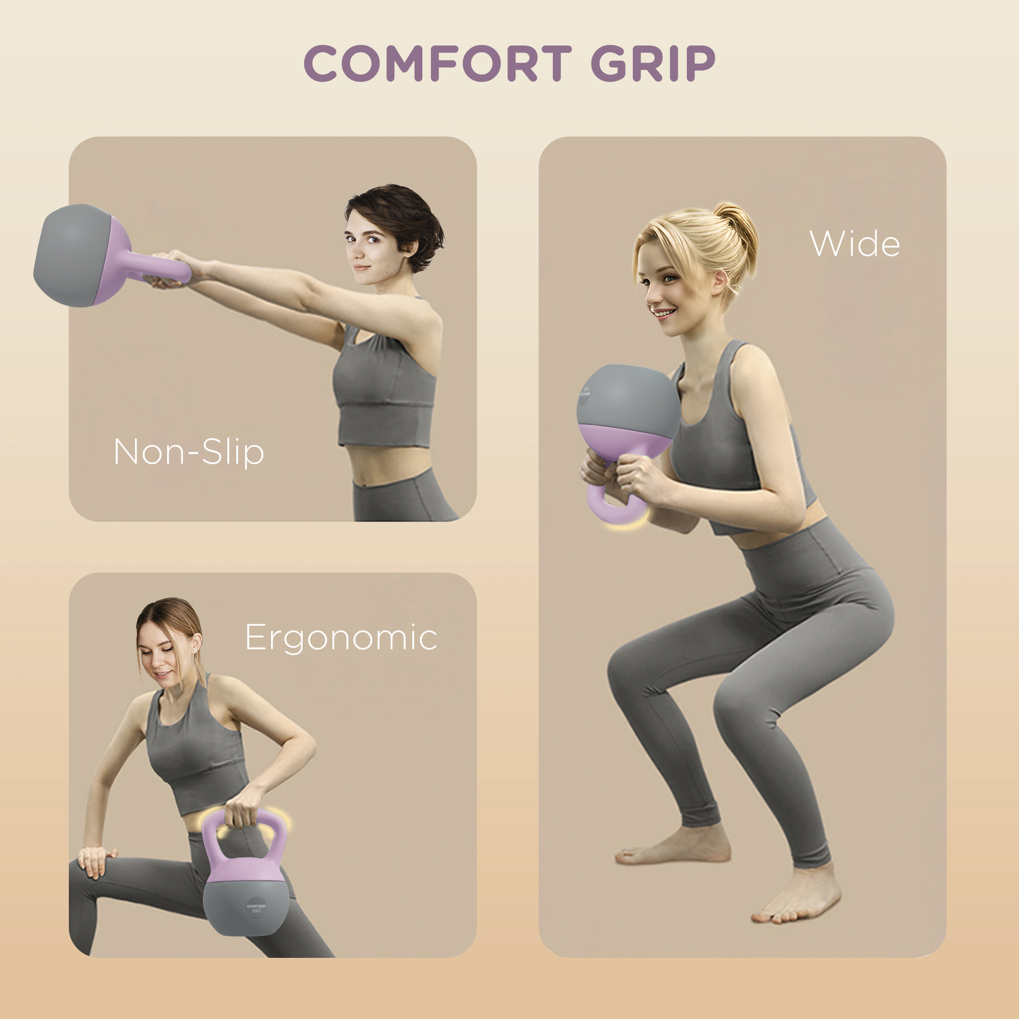 6kg Soft Kettlebell With Anti Slip Handle, Suitable For Home Gym — image 4
