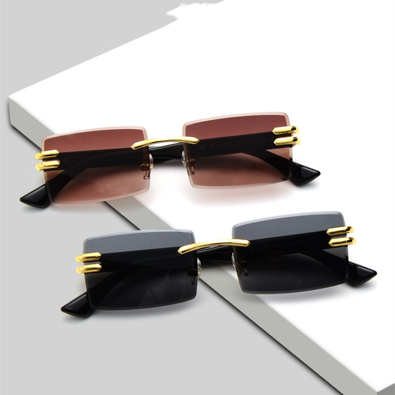 Square Fashion Sunglasses Without UV Protection - Image 5
