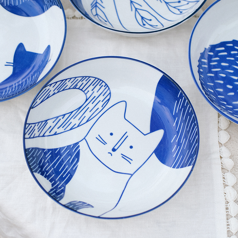 Title 4, Underglaze Porcelain Blue And White Disc Househ...