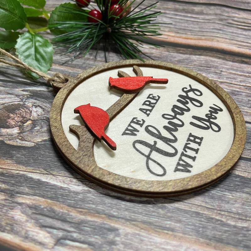 Cardinal Bird Wooden Christmas Ornament (A bird)