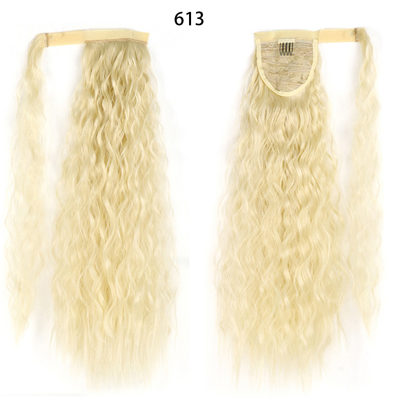Ponytail Wig Water Wave Velcro Banding Chemical Fiber High Temperature Silk — foto 14