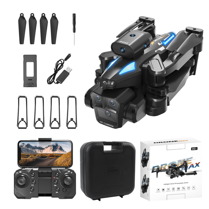 C10 Black - Triple Camera - Dual Electric Drone-BLACK