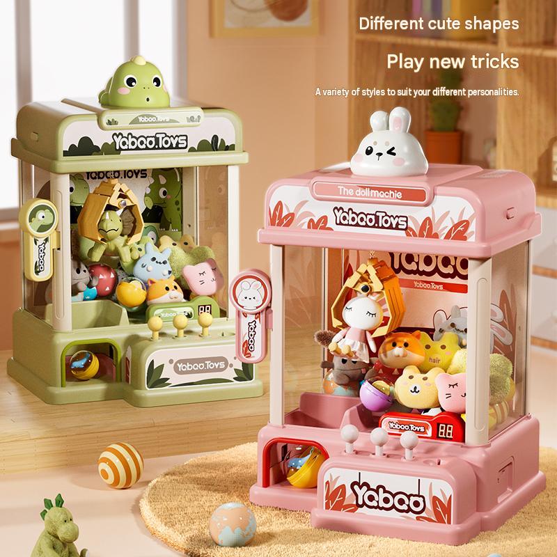 Popular Mini Home Claw Machine, Available In Rabbit And Dinosaur Designs, Perfect For Kids And Families.