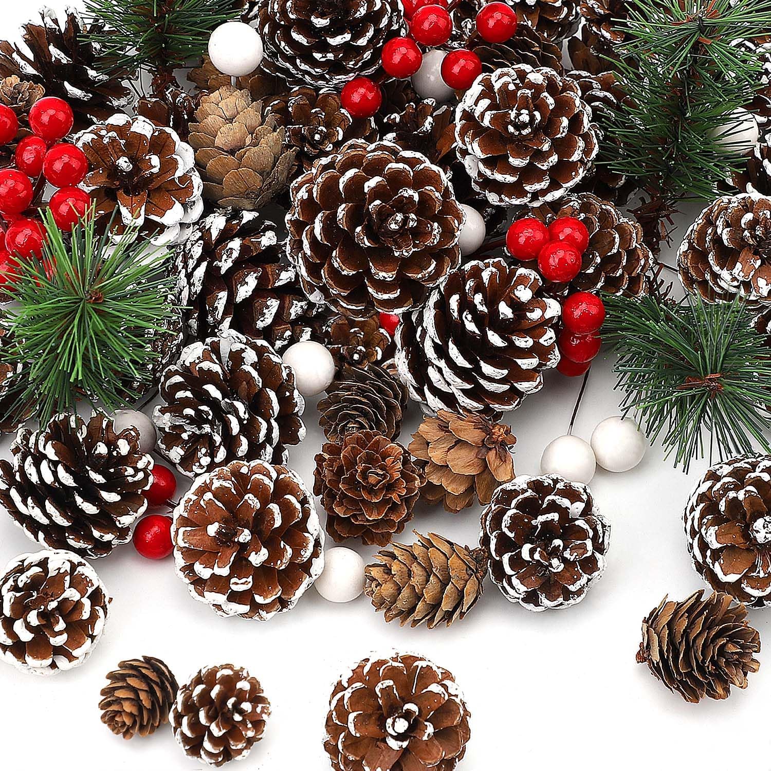 Christmas Pine Cone And Berry Set 115 Units