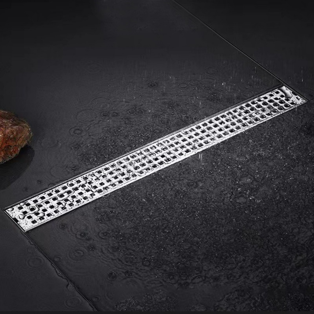 Stainless Steel Wet Room Linear Shower Floor Drain Channel Gully Waste Trap 60cm