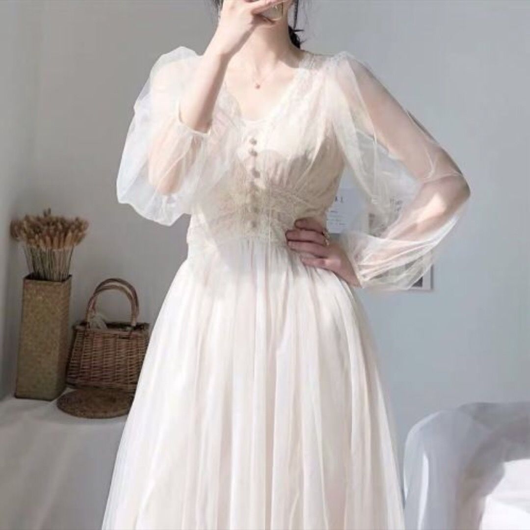 New French Elegant And Beautiful Fairy Dress Long