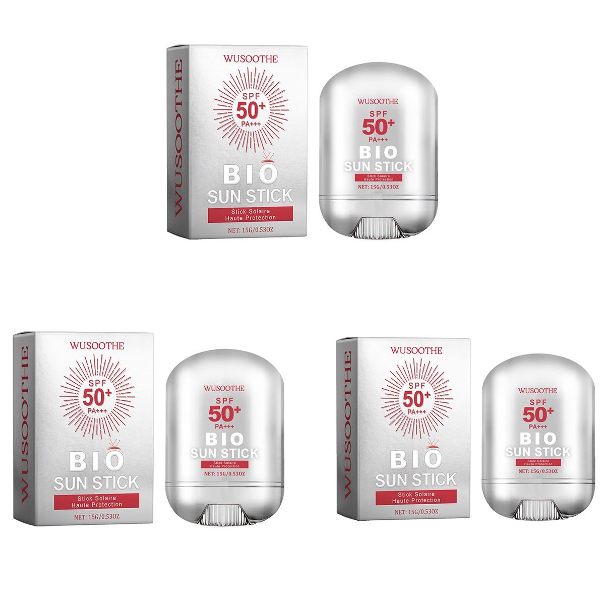 WUSOOTHE Bio Sun Stick 15g Advanced Protection With Peptide Complex, Collagen And Hyaluronic Acid SPF50,PortableStrong UVProtection Sunscreen Sti... 3Box - Shop at LoveMi