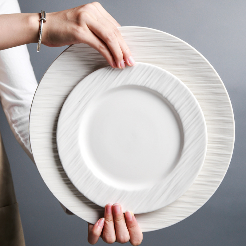 Nordic Ceramic Round Western Restaurant Plate