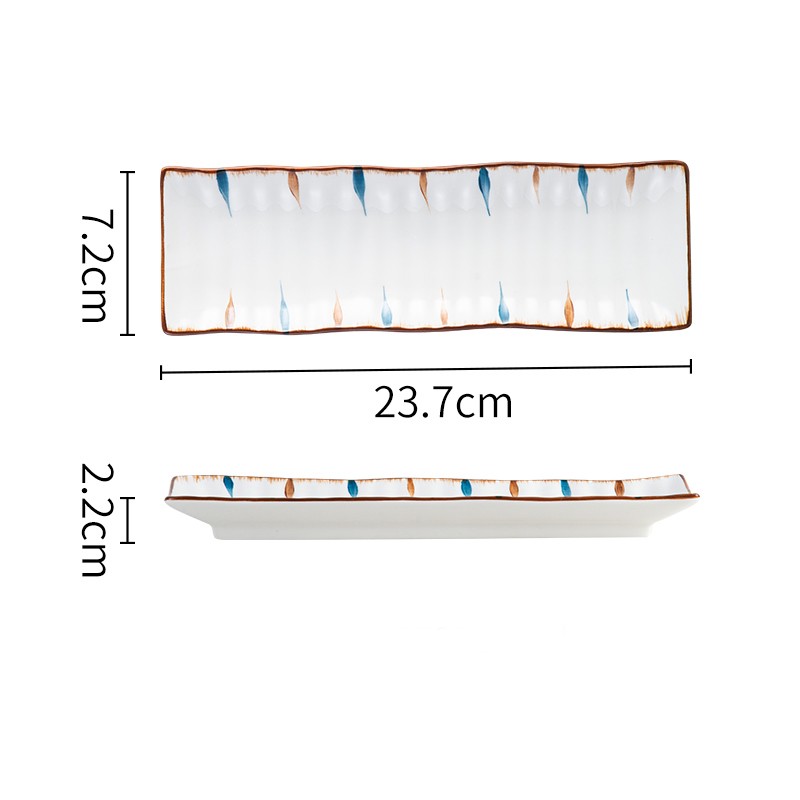 Title 12, Rectangular Ceramic Sushi Plate Tableware