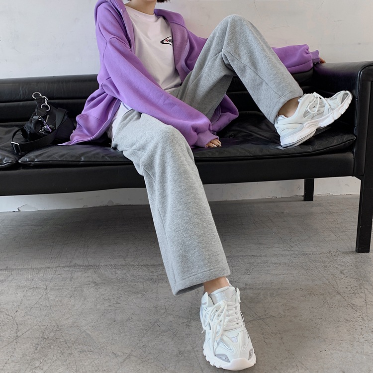 New Style High Waist Drape Plush Wide Leg Pants