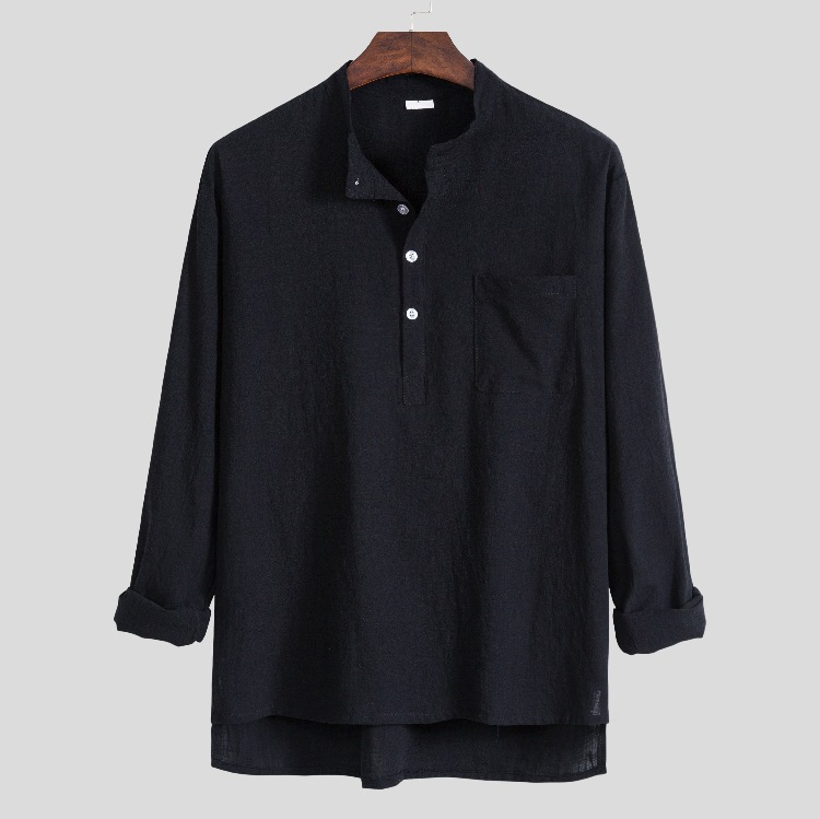 Half-open POLO Shirt Casual Men's Shirt