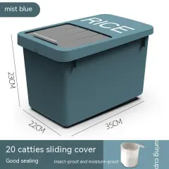 Pet Supplies Dust-proof Sealed Storage Box - Blue - View 1