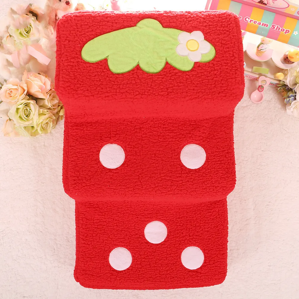 Pet Climbing Ladder Bubble Velvet Dog Steps - Red