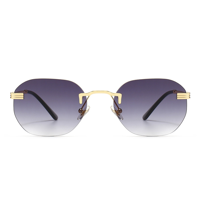 Women’s Rimless Sunglasses Square Small Frame Marine Lenses