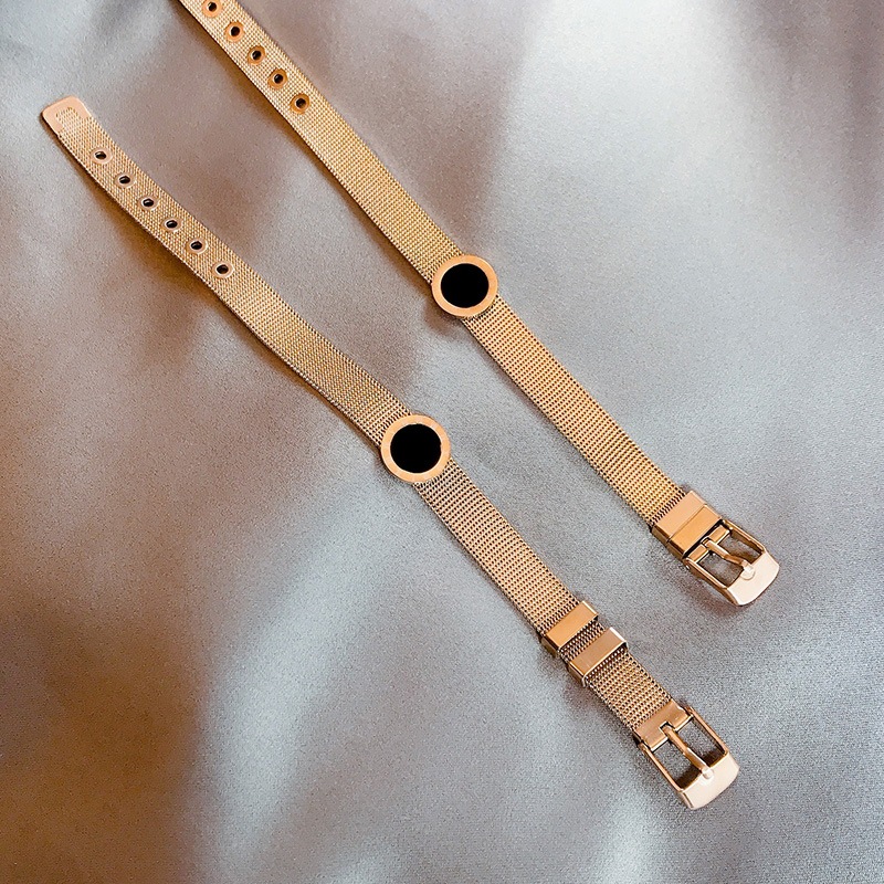 Female Roman Digital Titanium Steel With Diamond Bracelet Ornament