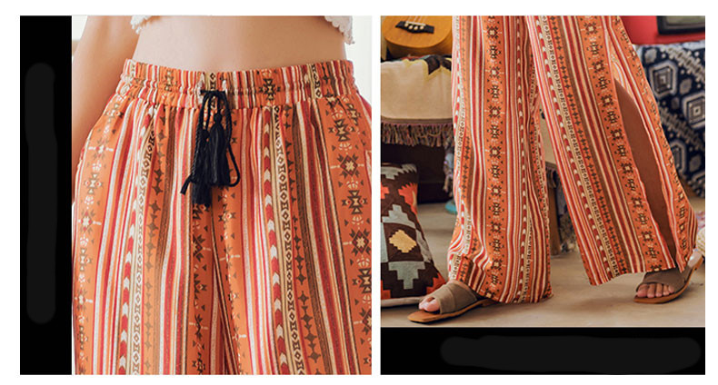 Title 7, Bohemian Dames Broek met Split | Losse Wijde Pi...