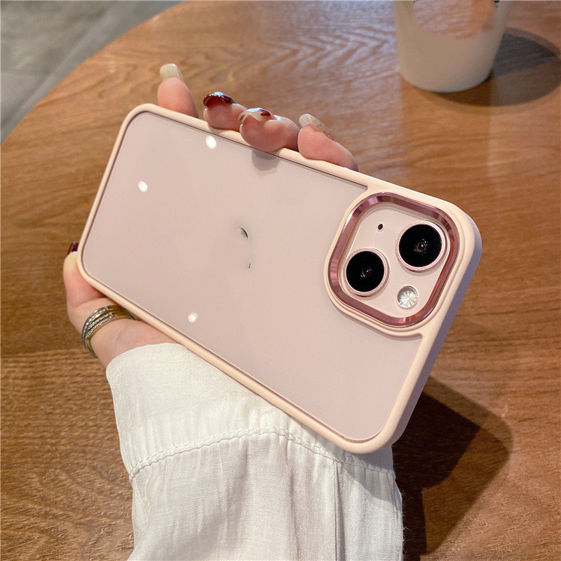 Coque de téléphone transparente à anneau métallique haut de gamme – blanche – iPhone 12 Pro MaxCortex