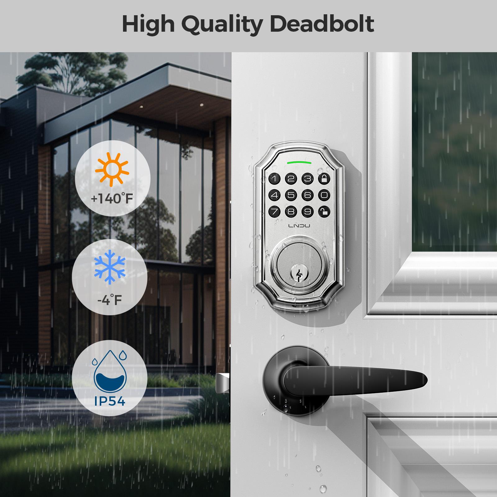 Keyless Entry Door Lock With Handle App-Controlled Front Door Lock Set With Keypad  Auto-Lock & One-Touch Locking  Anti-Peep Code Feature  Easy Installation image 40