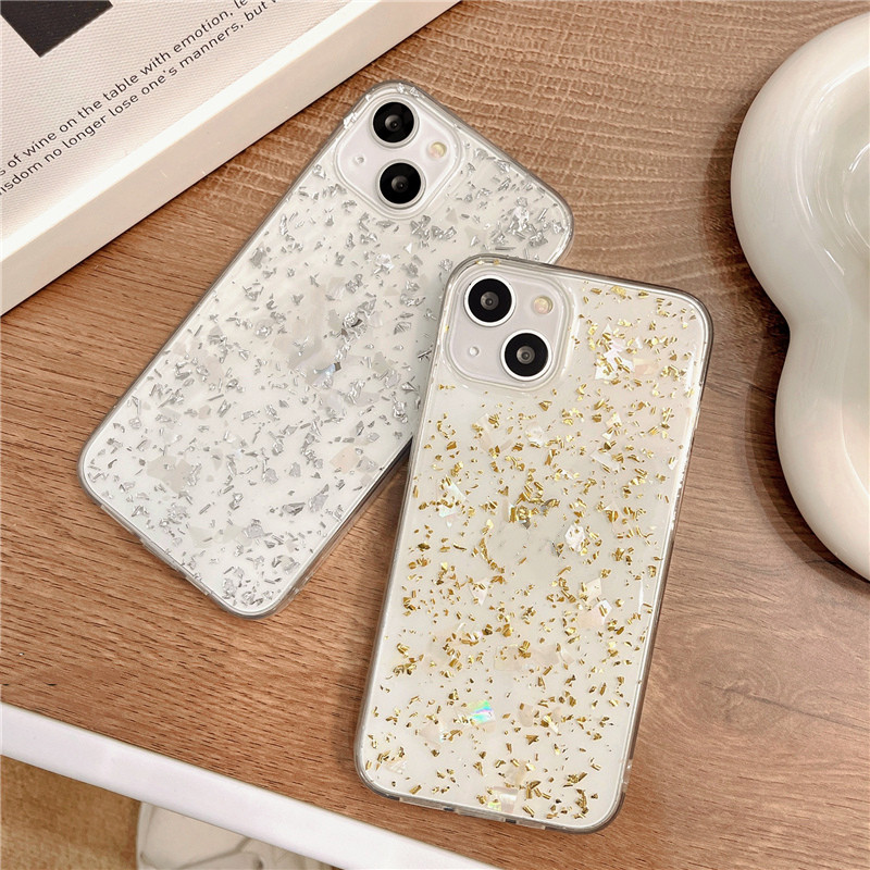Ins Transparent Mobile Phone Case With Wind Gold And Tin Foil - Image 6