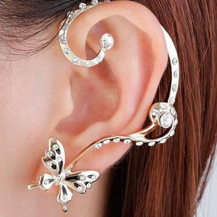 Fashion Lovely Butterfly Diamond Earrings