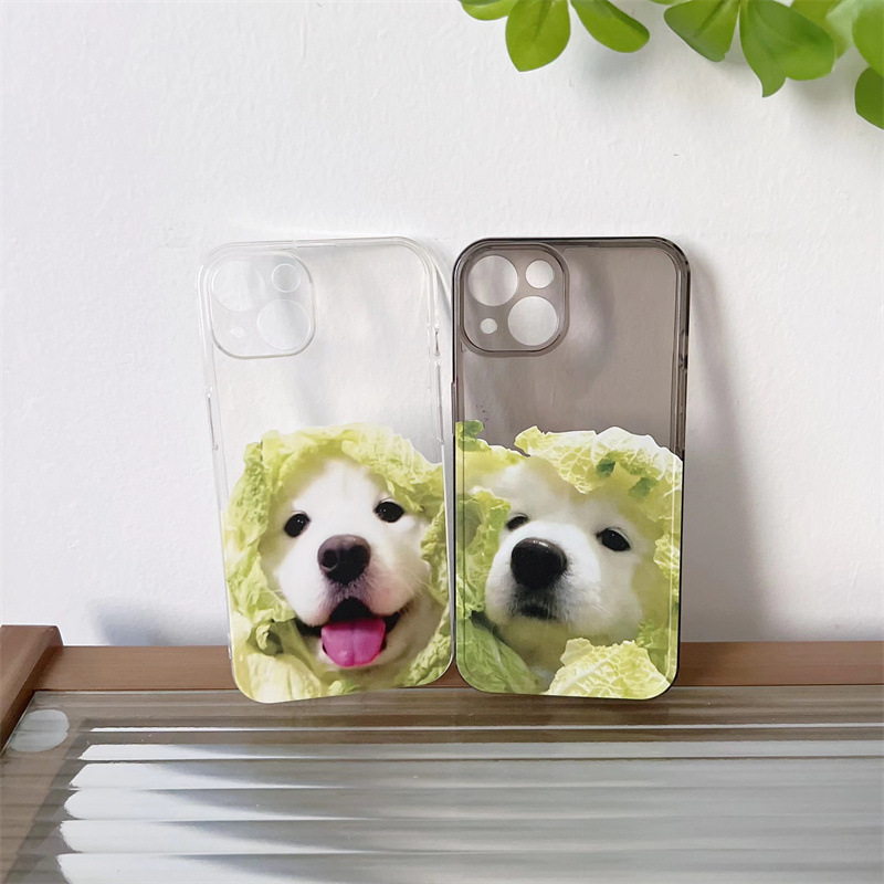 Cute Cabbage Dog Phone Case Transparent And Soft